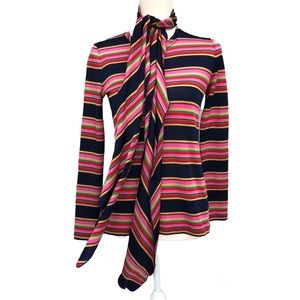 Vintage Long Sleeve Shirt with Scarf